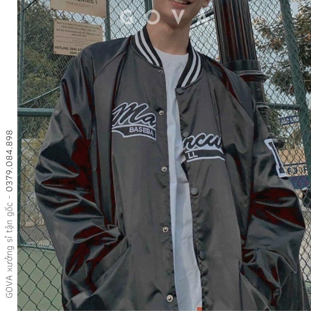 Áo khoác Bomber dù MC MARCUS form rộng 2 lớp nam nữ Unisex GOVA