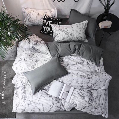 Bộ Chăn Ga Gối Cottong Poly Vân Đá