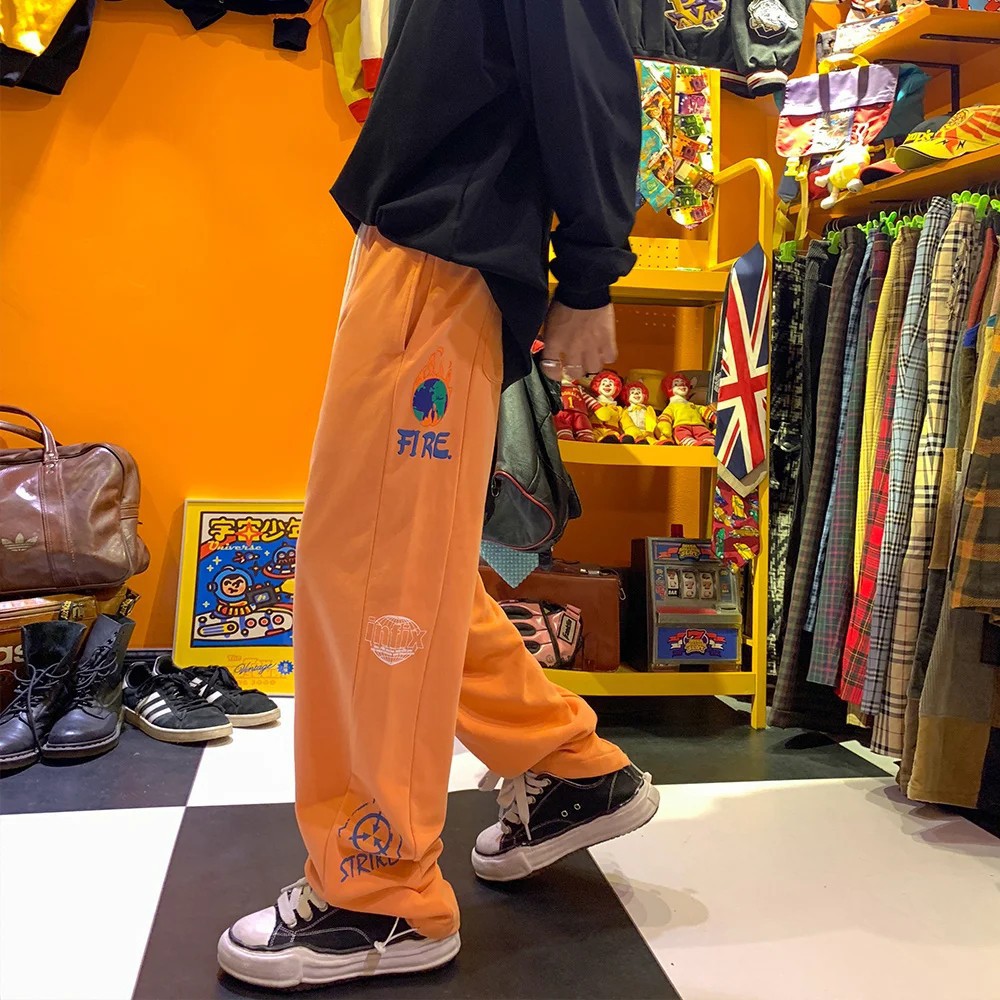 Quần Dài Họa Tiết Graffiti Phong Cách Âu Mỹ Cho Nam Size M-3Xl