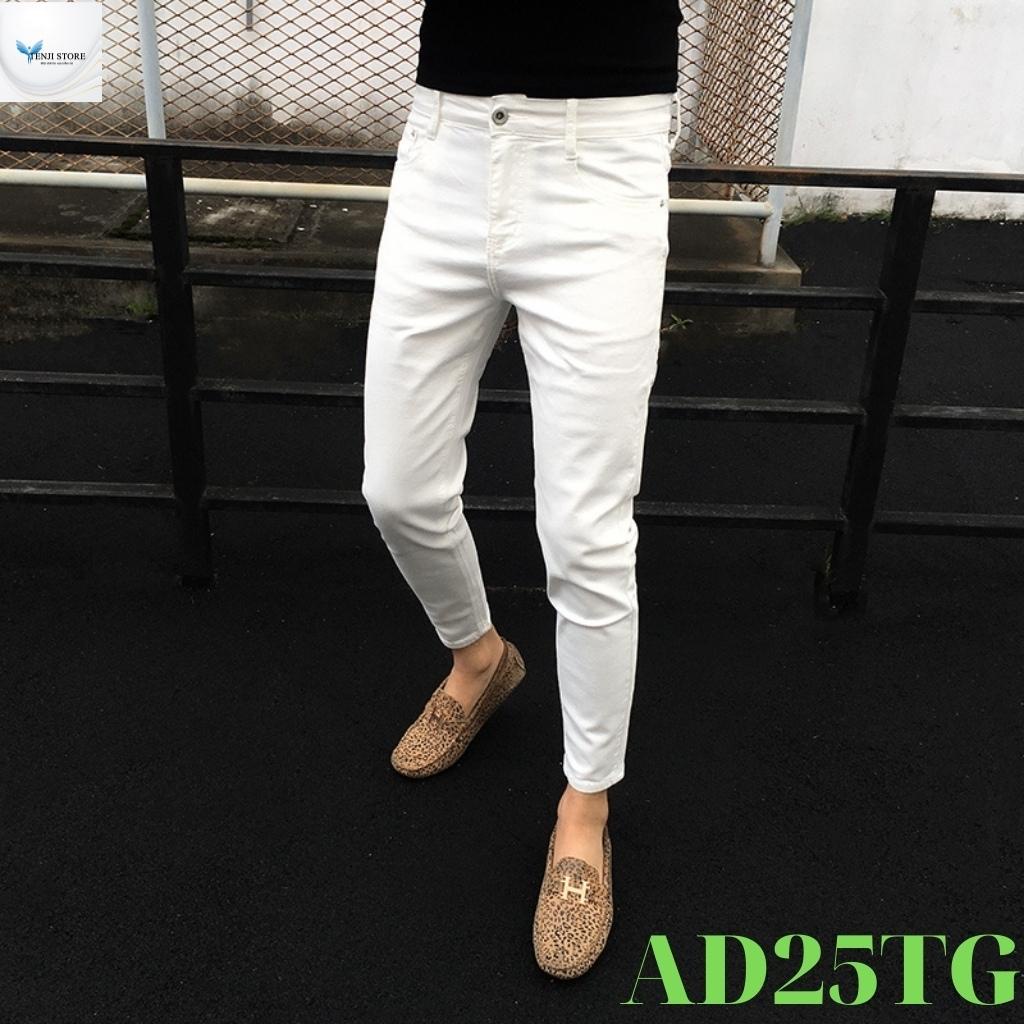 Quần jean nam màu xanh rách gối chất bò cao cấp co dãn 4 chiều cực đẹp, quần rin nam QDJ0606 Nhiều mẫu mới