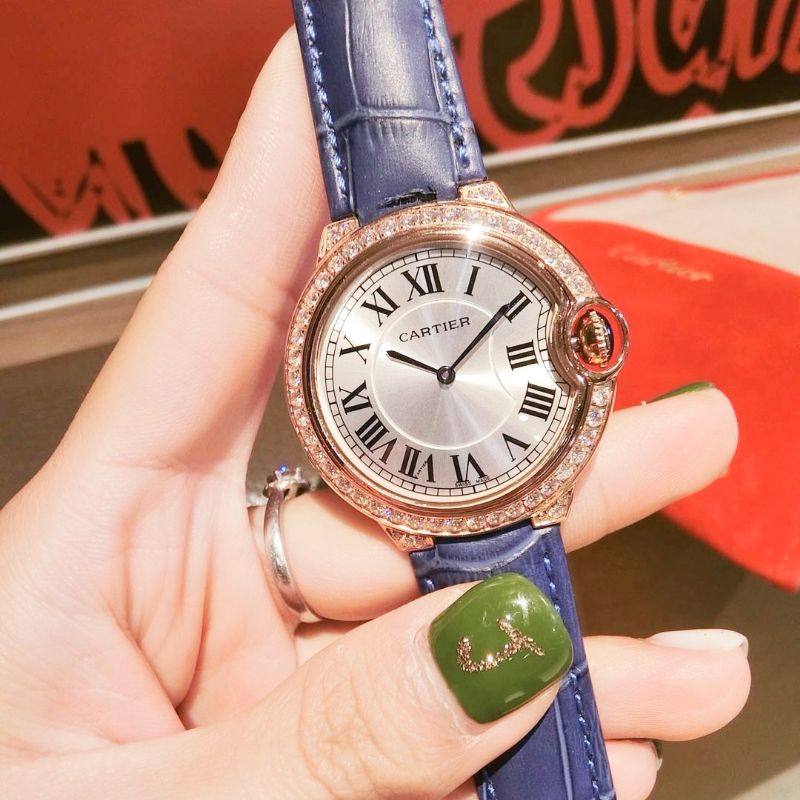 ĐỒNG HỒ ROMAN CAR-TIER NỮ QUAI DA