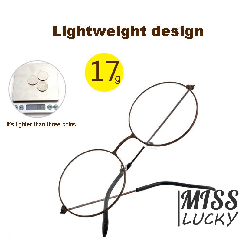 Kính mắt gọng tròn trong suốt kiểu dáng đơn giản thời trang