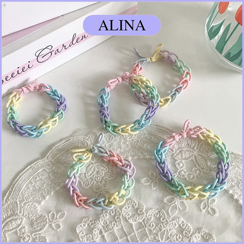 Dây Thun Cột Tóc Co dãn Màu Kẹo Ngọt Vòng Tay Cặp Tình Bạn Dễ Thương Alina K4-07