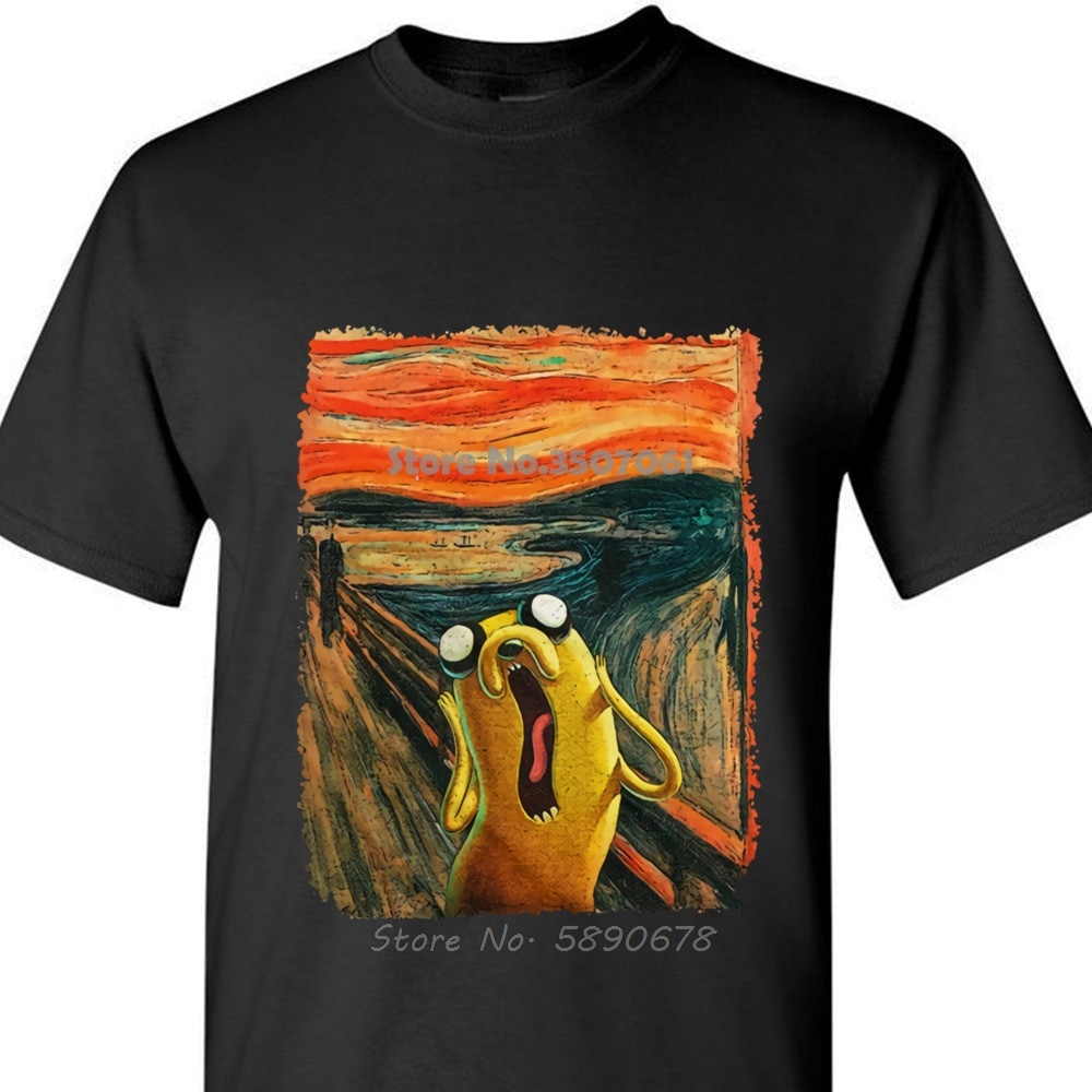 Áo Thun cotton Nguyên Chất Cổ Tròn In Hình Phim adventure time adventure time finn and old Bằng Da Cho Nam