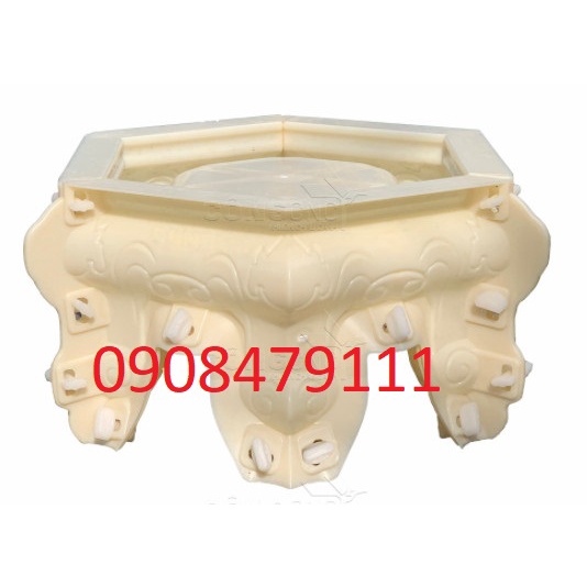 Khuôn đúc chân đôn kỷ ABS dùng cho lục giác 38 - 40 - 45 thân bầu.