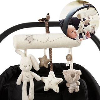 Âm nhạc xe đẩy sang trọng xe đẩy em bé rattle treo đồ chơi ngôi sao thỏ