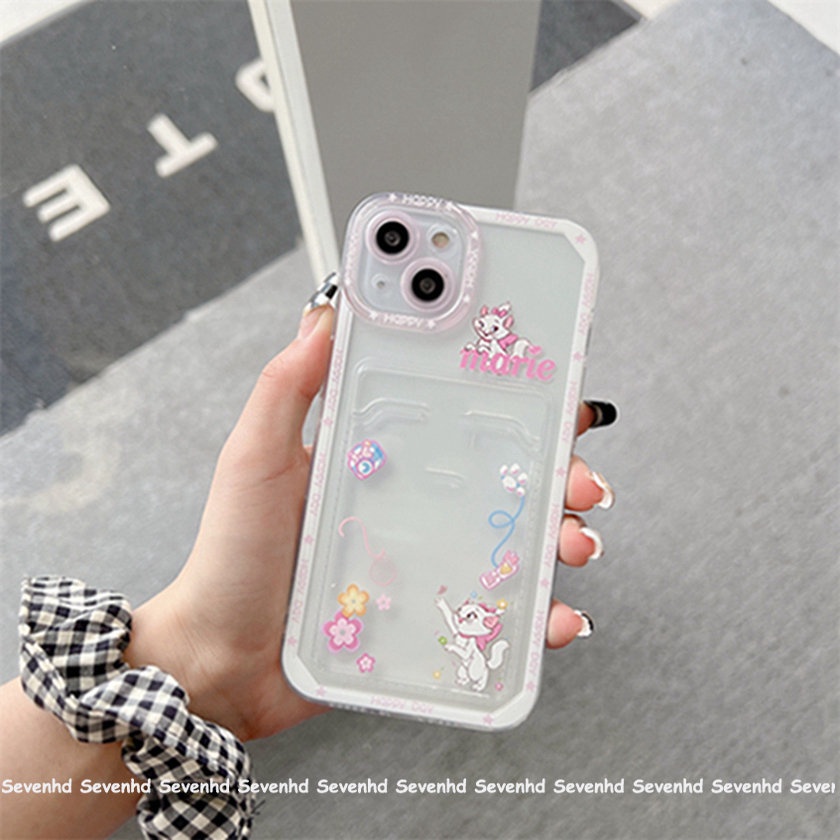 Ốp Điện Thoại Mềm Trong Suốt Có Ngăn Đựng Thẻ Cho iPhone 14 13 12 11 Pro Max X XR Xs Max 8 7 6 6s Plus SE 2020