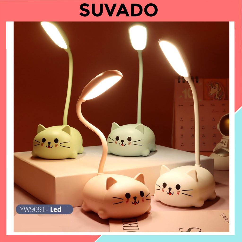 Đèn Bàn led siêu sáng học bài đọc sách sạc pin tích điện dễ thương  YW SUVADO