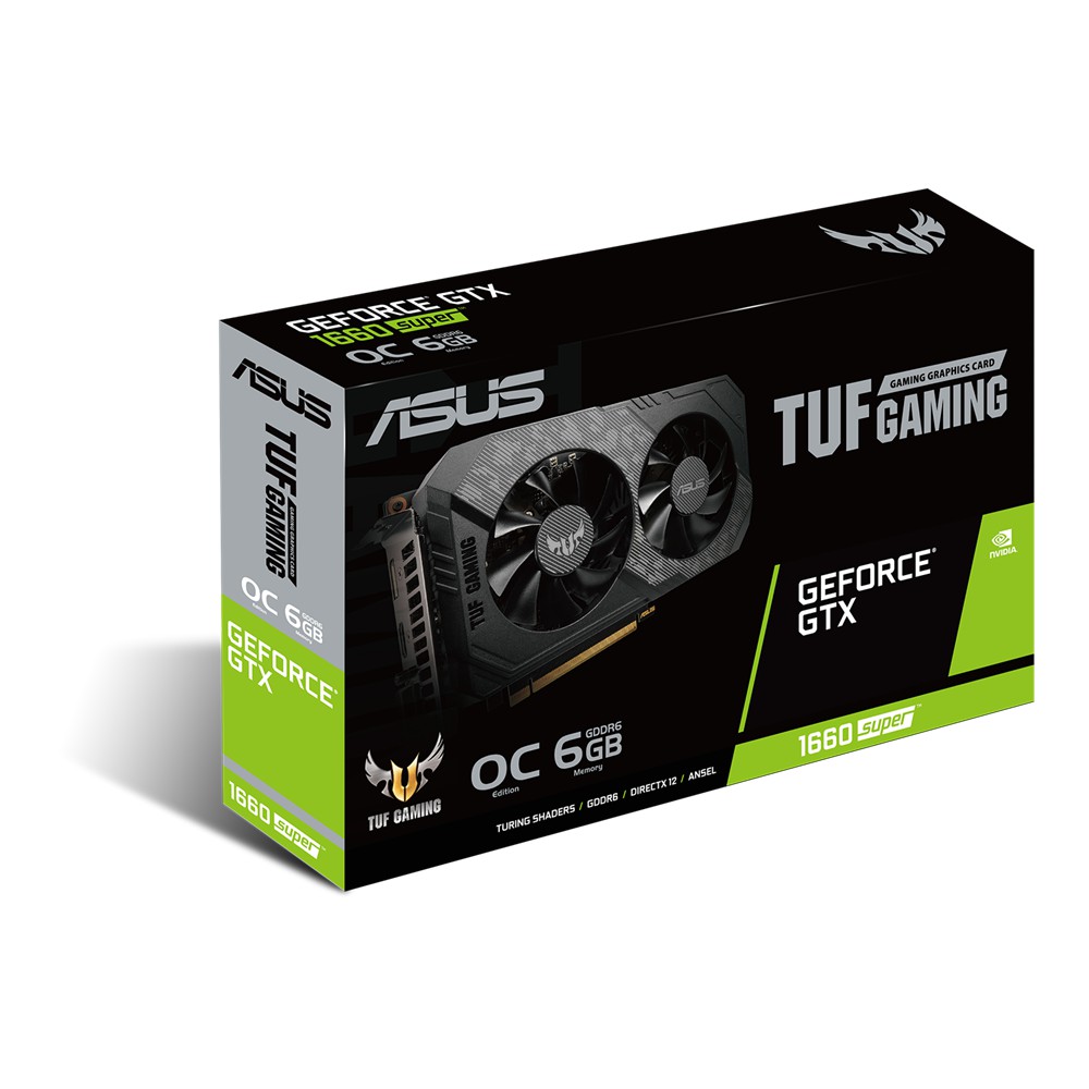 Card đồ họa VGA ASUS TUF-GTX1660S-O6G-GAMING 6GB GDDR6 192-bit - Hàng Chính Hãng