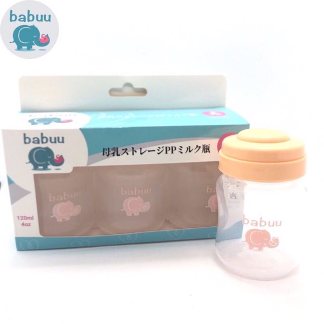 Bộ trữ sữa 3 bình Babuu Baby Nhật Bản (có tách lẻ)