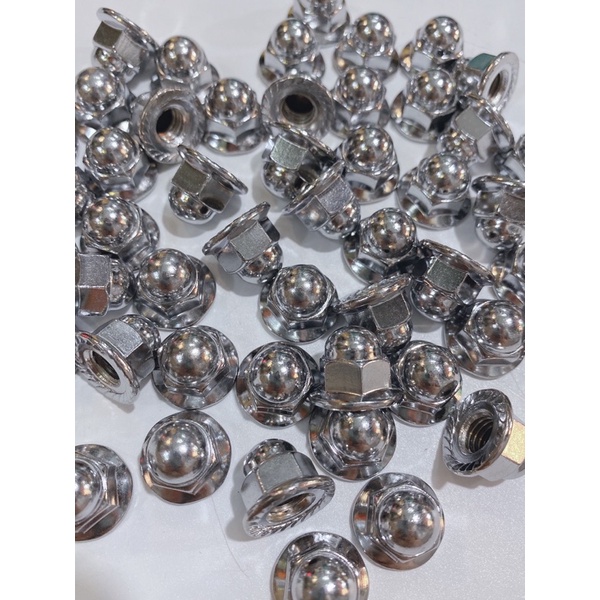 Tán bầu 6li 8li 10li 12li đầu bít chất liệu sắt xi ken sáng bóng, hàng đẹp cao cấp