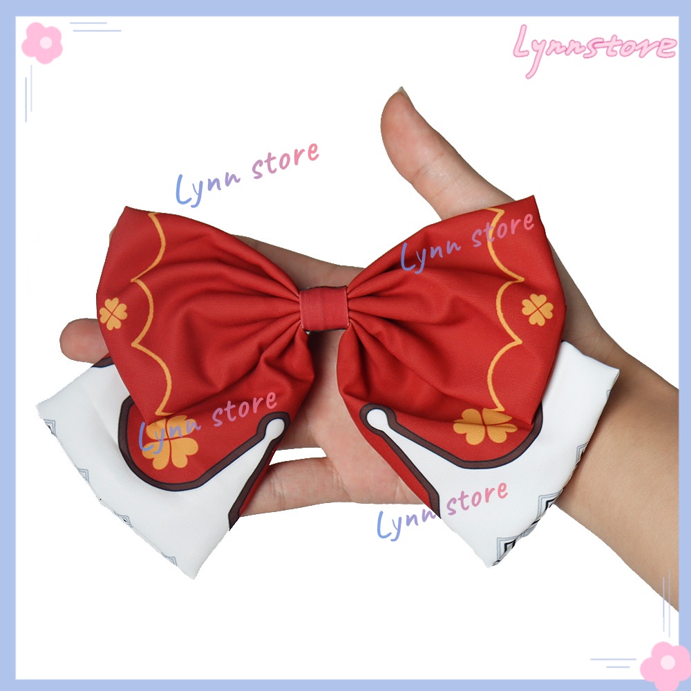 Hoạt hình Genshin Tác động Venti HuTao Lumine Aether Zhongli Raiden Shogun Bowknot Kẹp tóc Lolita Kẹp tóc Đạo cụ Cosplay Cô gái Phụ nữ Kawaii Phụ kiện tóc