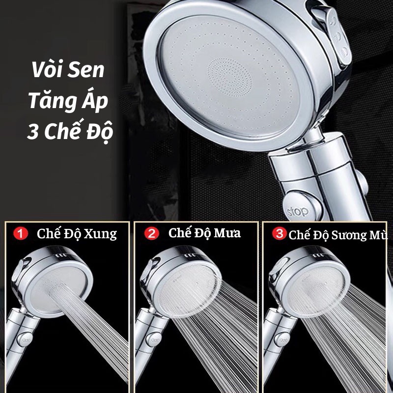 Vòi Sen Tăng Áp Vòi Hoa Sen Siêu Mạnh Tiết Kiệm Nước Không Gỉ Sun.z