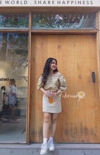 Trễ vai caro tay bồng