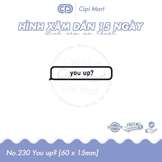 Cipi mart - hình xăm tạm thời 15 ngày - chống nước, cọ xát 230