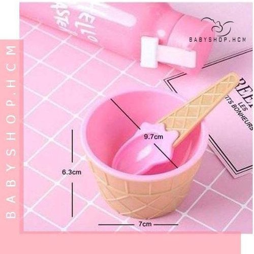 Chén bát nhựa hình ly kem nhiều màu