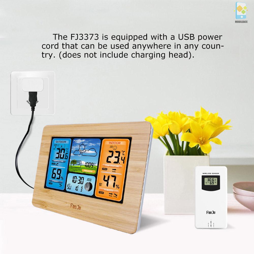 M FanJu FJ3373 Multifunction Digital Weather Station LCD Alarm Clock