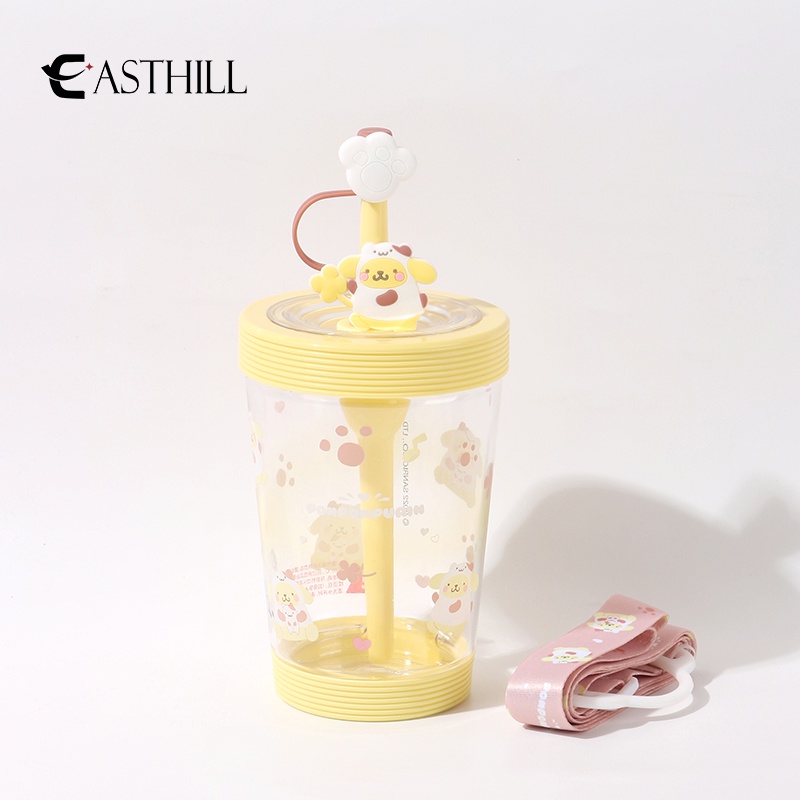 Cốc Uống Nước 535Ml Họa Tiết Hoạt Hình Kuromi My Melody Cinnamoroll Purin Sanrio Dễ Thương Cho Bé Gái