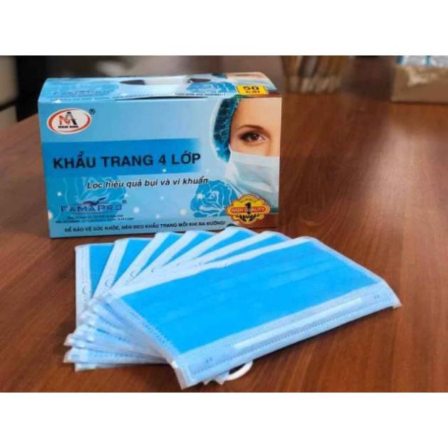 Khẩu trang chất lượng, hộp 50 chiếc, màu trắng, xám,xanh, đen, có giấy kiểm định chất lượng,giao sản phẩm màu ngẫu nhiên