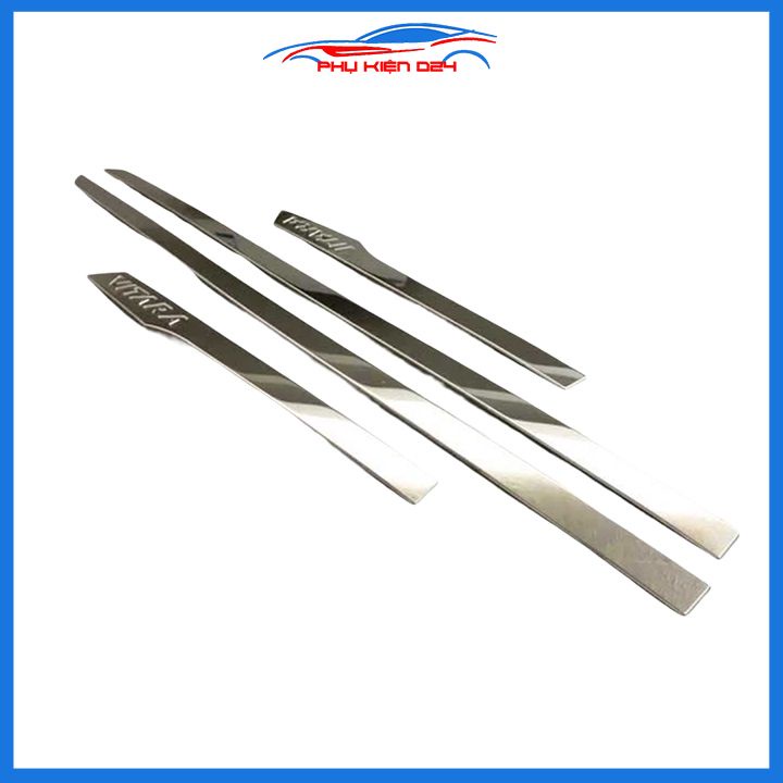 Bộ ốp nẹp sườn Vitara 2015-2016-2017-2018-2019-2020 inox trang trí làm đẹp xe