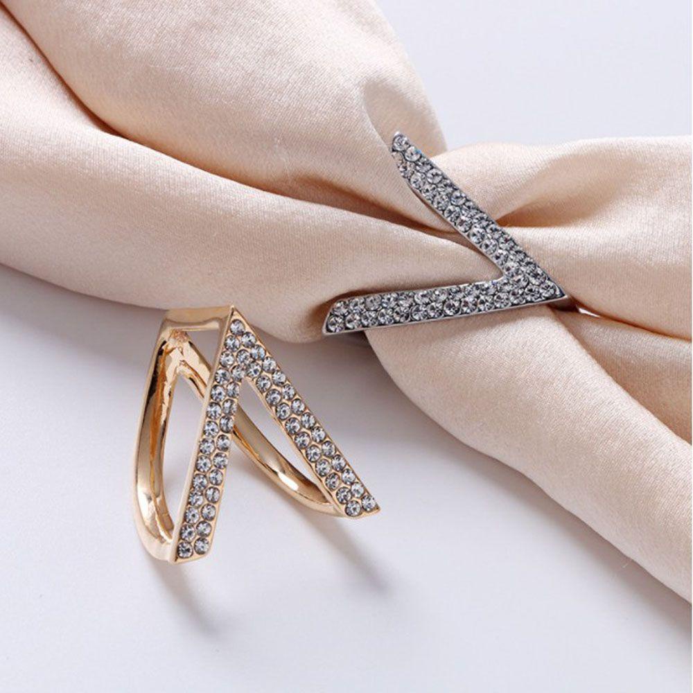 Trâm Cài Khăn Choàng Hình Chữ V Có Đính Đá Cho Nữ