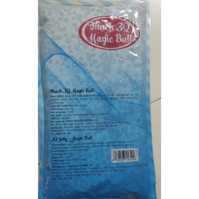 Trân trâu trắng - Thạch 3q Ngọc trai - Magic Ball