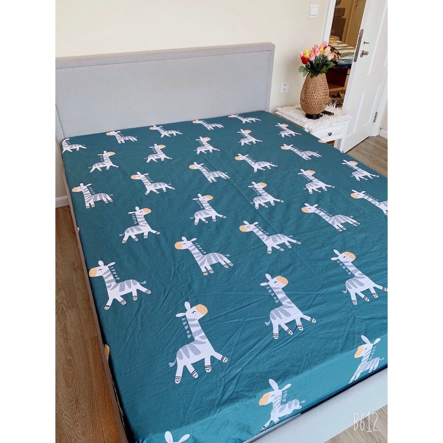 (Shop uy tín) Ga Chống Thấm Vải Cotton (Nằm Trực Tiếp) mẫu Baby shark cá mập-&gt; Được chọn mẫu + đủ cỡ, KHÔNG KÈM VỎ GỐI