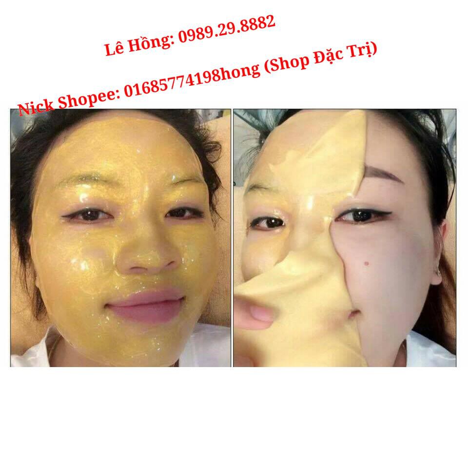 (Mẫu mới) Mặt Nạ Collagen Tinh Chất VÀNG 24K, Gói 100gr, Dưỡng Trắng da, Mờ thâm, nám, sạm da, Se khít lỗ chân lông