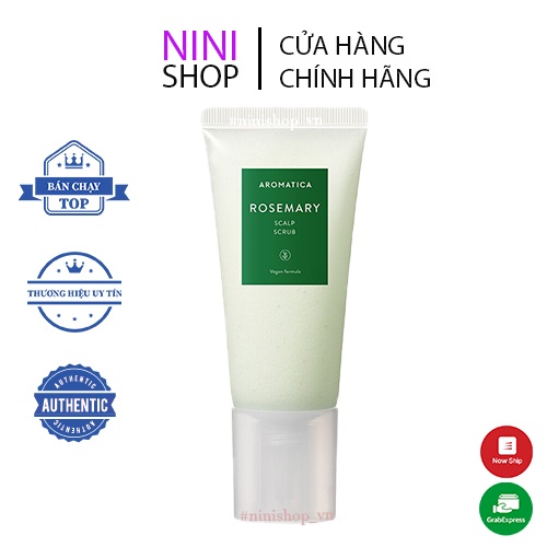 Làm sạch sâu, loại bỏ gàu và tẩy da chết cho da đầu Aromatica Rosemary Scalp Scrub 165g - ninishop