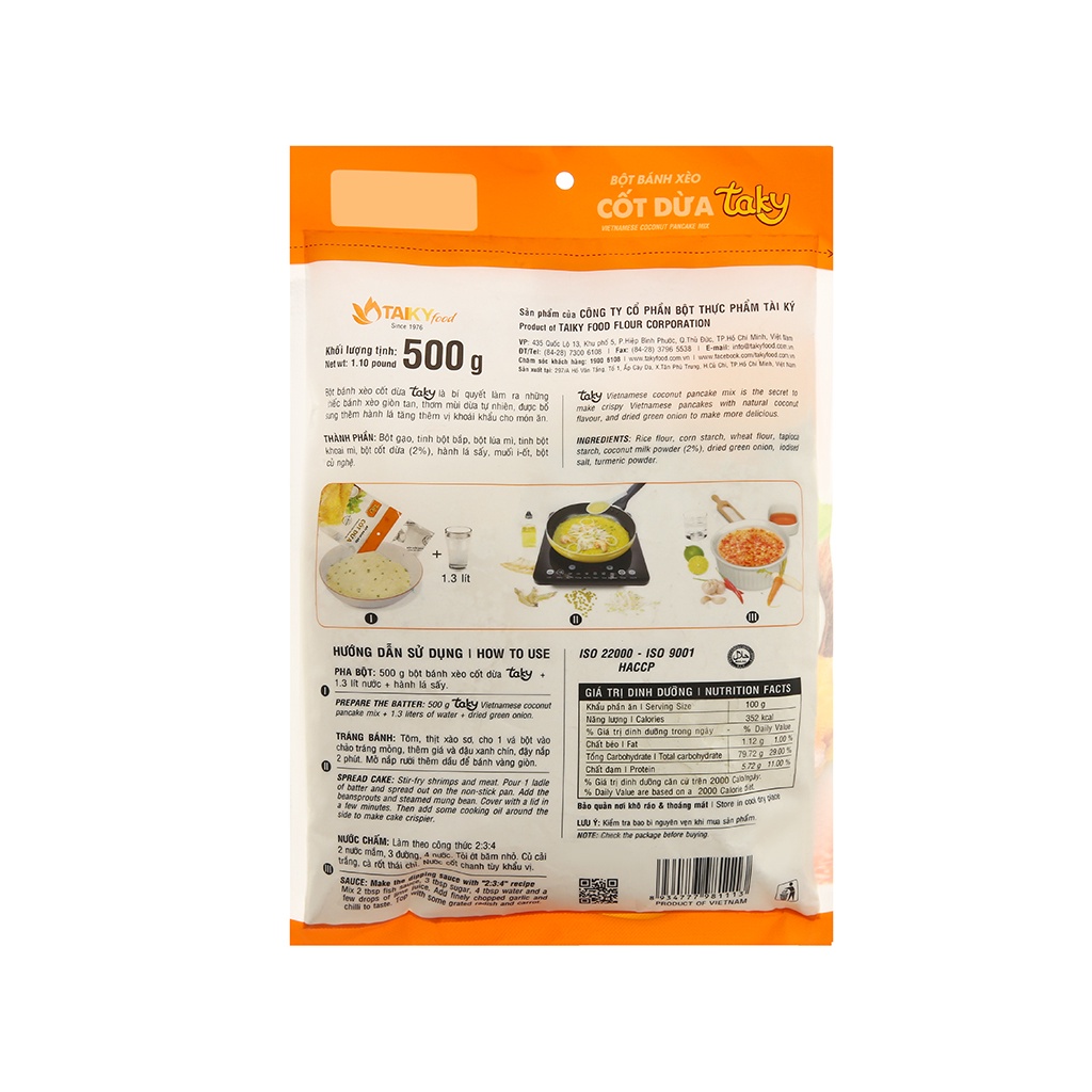 Bột bánh xèo Tài Ký cốt dừa gói 500g