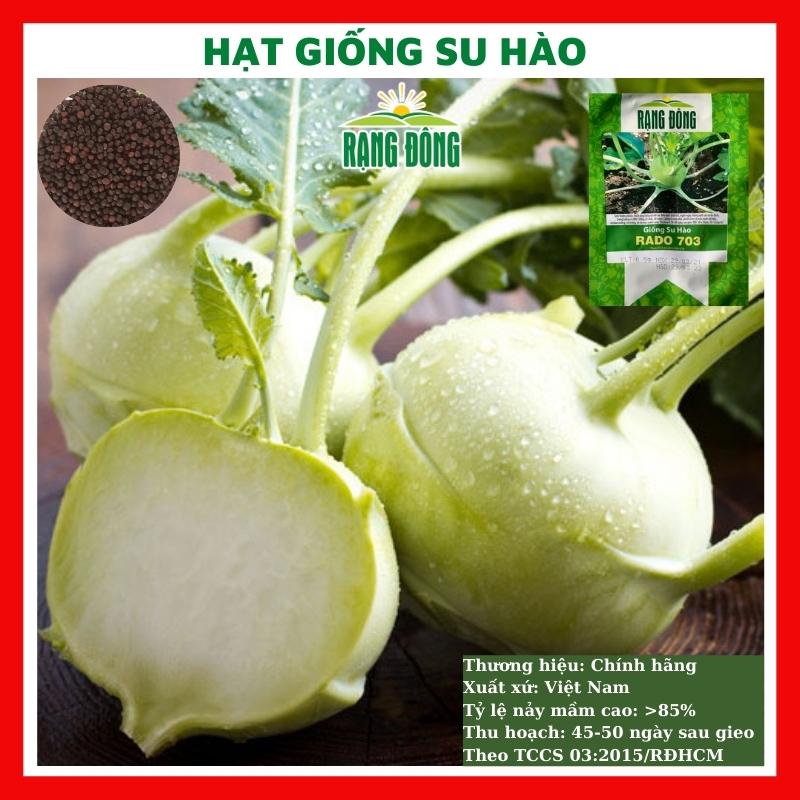 Hạt giống su hào cao sản - rau củ quả trồng chậu, sân vườn ban công ngon giòn ngọt nảy mầm cao 0,5g RADO703