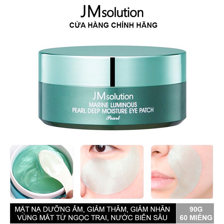 [Hàng Auth] Mặt nạ mắt JM, mặt nạ hỗ trợ giảm thâm ngừa lão hóa JM Solution Eye Patch 90g