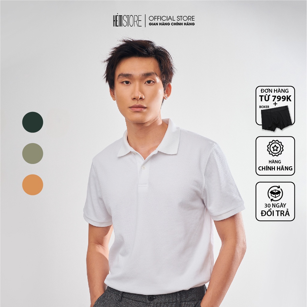 |Hẻm Store| Áo polo nam, áo thun có cổ nam Satoshi SAPL50 tay ngắn chất cotton trơn, thoáng mát dáng vừa 6 màu trơn