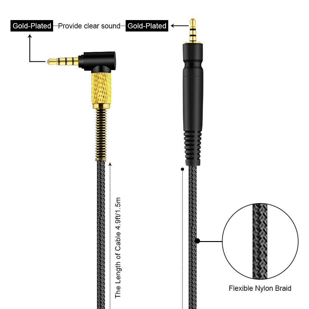 Dây cáp điều khiển tai nghe chơi game cho Sennheiser Pc 373d Gsp 350/ 500/ 600/ 670 G4Me One Zero