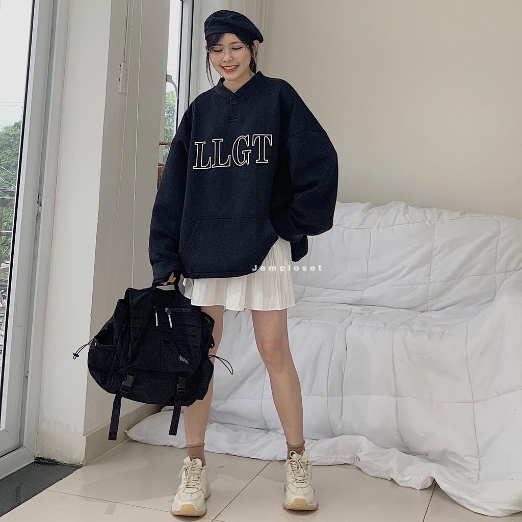 Áo Nỉ Sweater JEMCLOSET Form Rộng Chất Vải Dày Dặn Llgt Phong Cách Unisex Hàn Quốc - 1817 | BigBuy360 - bigbuy360.vn