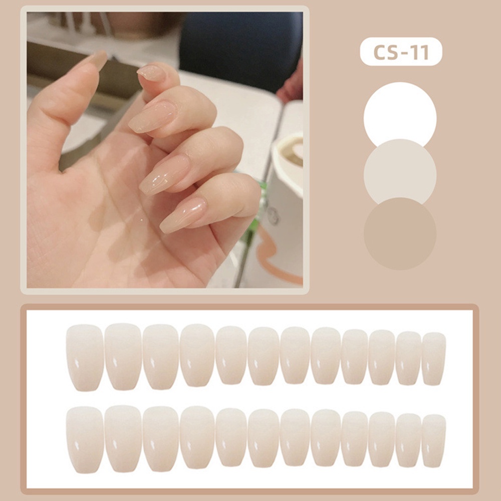 YADORNOS Set 24 móng tay giả YADORNOS màu sắc ngọt ngào