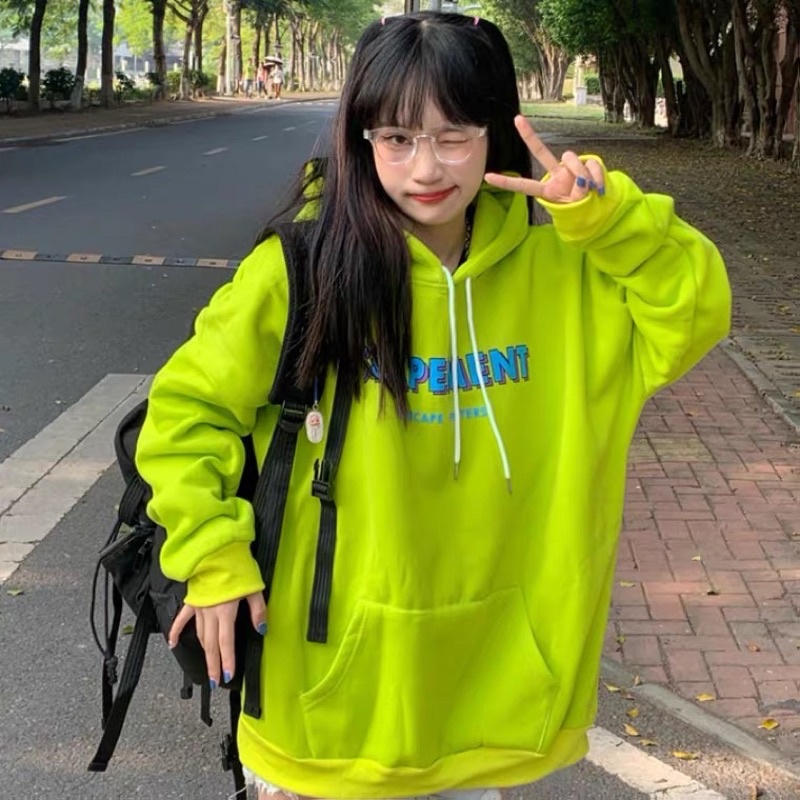 [SẴN] Áo hoodie màu xanh neon, áo nỉ có mũ màu xanh neon | BigBuy360 - bigbuy360.vn