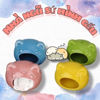 Nhà ngũ sứ Hình gấu cho thú cưng nhỏ- Hamster