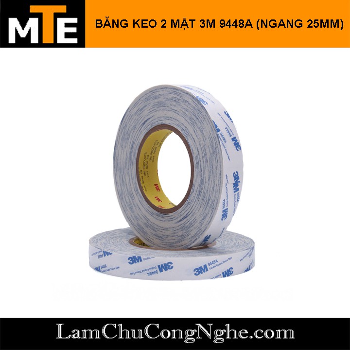 Băng keo chịu nhiệt 2 mặt 3M 9448A - Keo dán tản nhiệt linh kiện điện tử 2 mặt