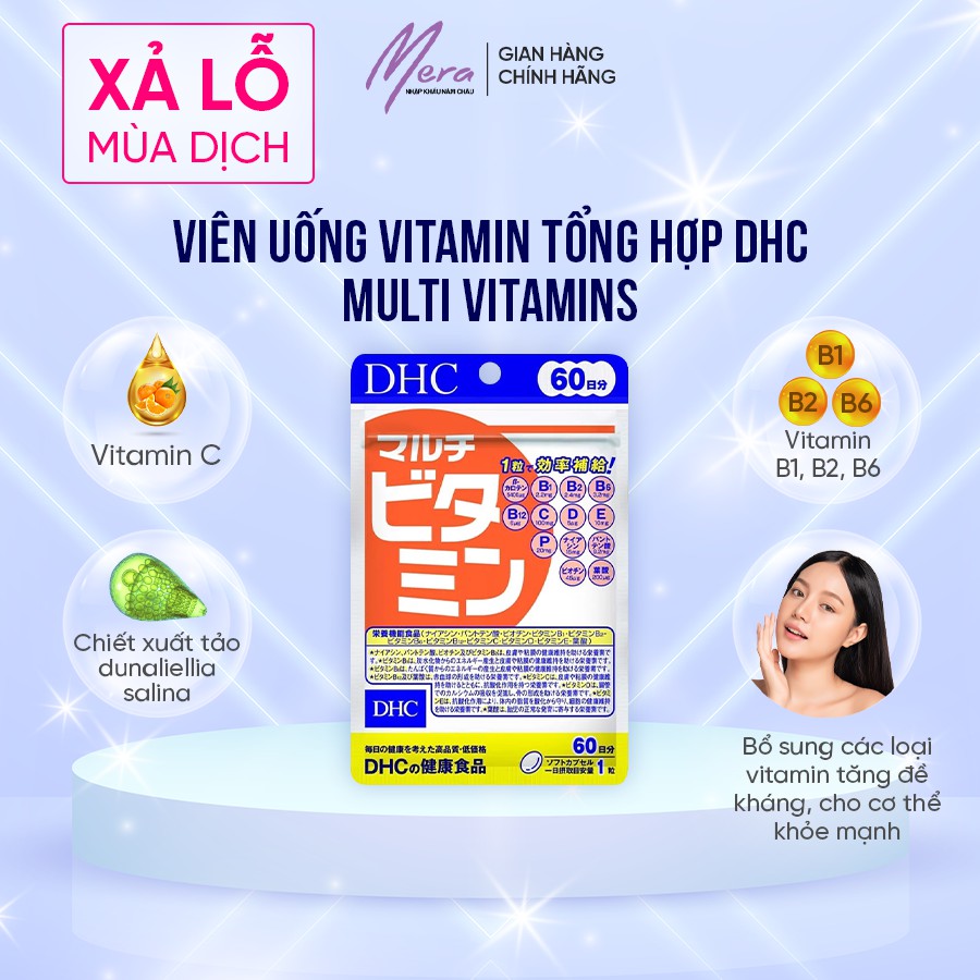 Viên uống DHC Nhật Bản Multi Vitamin Tổng Hợp 60 Ngày