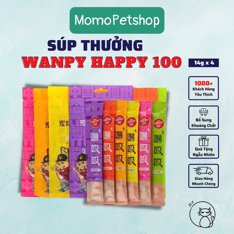 Thùng 24 gói súp thưởng WanpyHappy100 mix vị