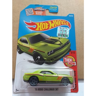 Hot wheels mô hình xe hơi 2016 15 dodge challenger srt màu xanh lá chất lượng cao