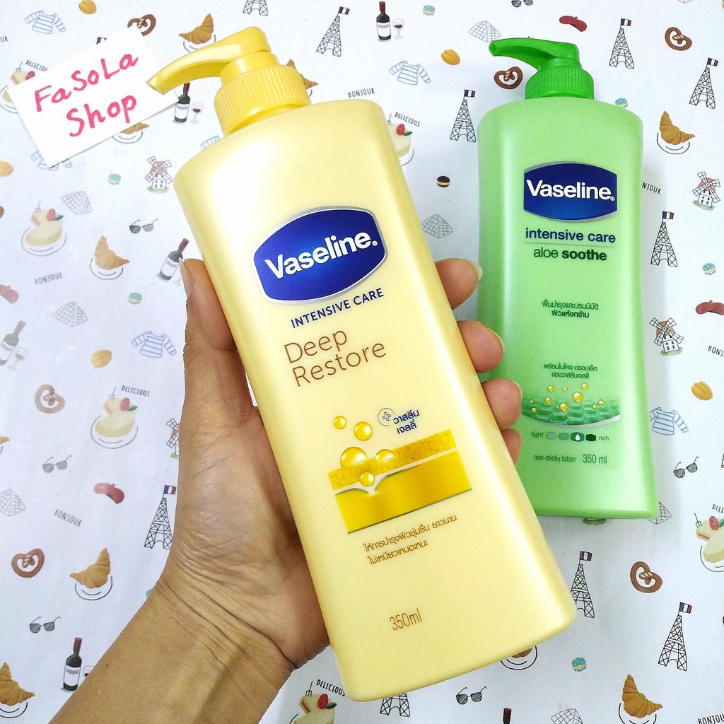 Sữa dưỡng thể VASELINE Thái Lan INTENSIVE CARE 350ml 🇹🇭 dưỡng ẩm, phục hồi da khô