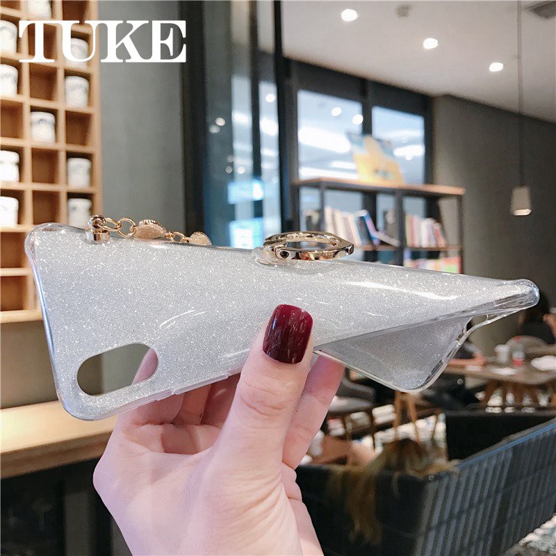 P45  Ốp Lưng Phối Kim Tuyến Nước Kèm Nhẫn Móc Ngón Tay Cho Samsung Galaxy Note 5 8 9 10 Plus Pro 5g On5 On7 S3 S4 Mini