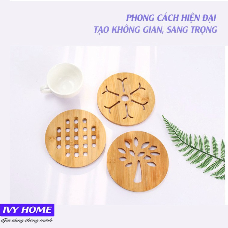 𝑭𝒓𝒆𝒆𝑺𝒉𝒊𝒑 Đế lót ly (cốc) chất liệu bằng gỗ giúp cách nhiệt và làm sáng trọng không gian phòng khách của bạn