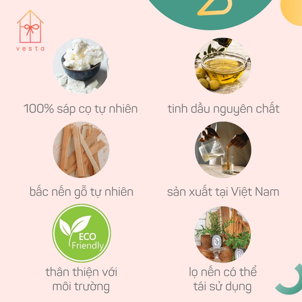 Nến Thơm Tự Nhiên An Toàn Không Khói Candle Cup