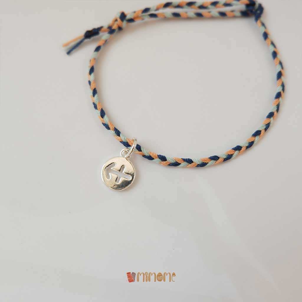 Vòng bính waterproof phối màu charm bạc s925 cung hoàng đạo (4)