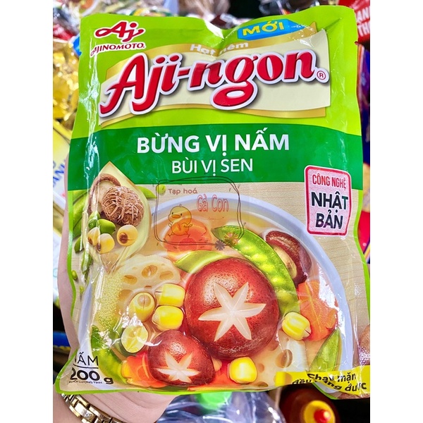 Hạt nêm chay nấm hương, hạt sen Aji-ngon gói 200g