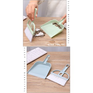 Bộ chổi và xẻng hốt rác mini