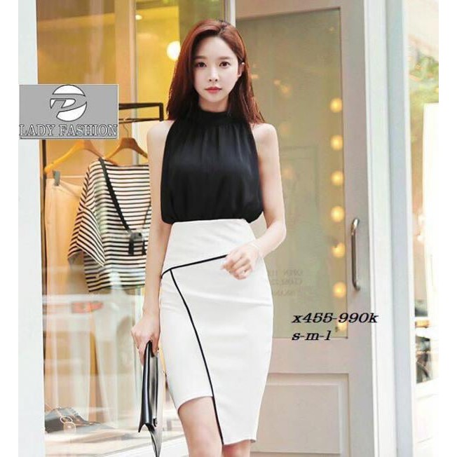 [SALE OFF] chân váy bút chì tà lệch viềm mà